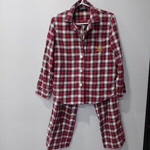 Lauren Ralph Lauren Pajamas Size M Cotton Plaid Holiday Christmas